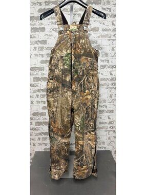 Blue Mountain Kids Large Camo Insulated Overalls With Adjustable Straps